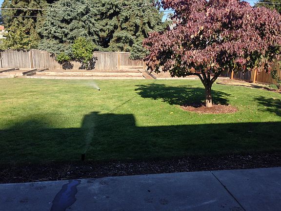 fully fenced back yard