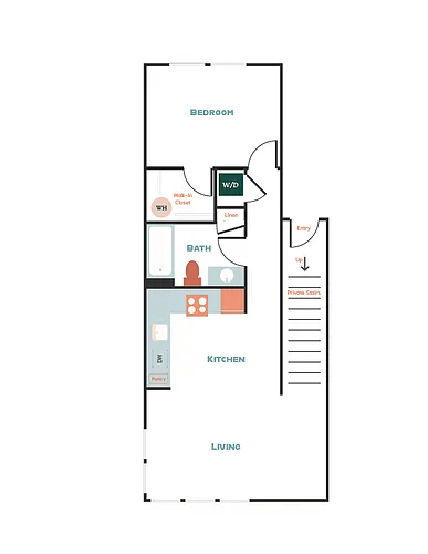 Floor plan 1X1 A6