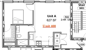 Floor plan One Bedroom- B10