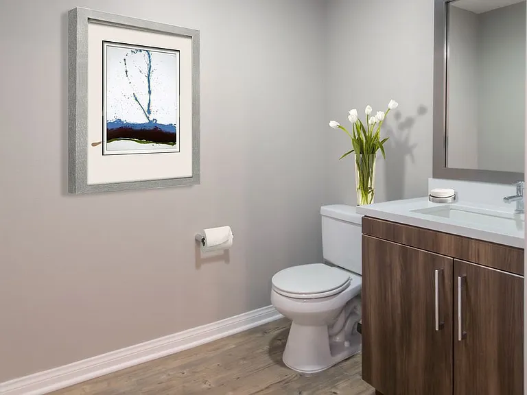 Modern Bath with Quartz Stone Countertops