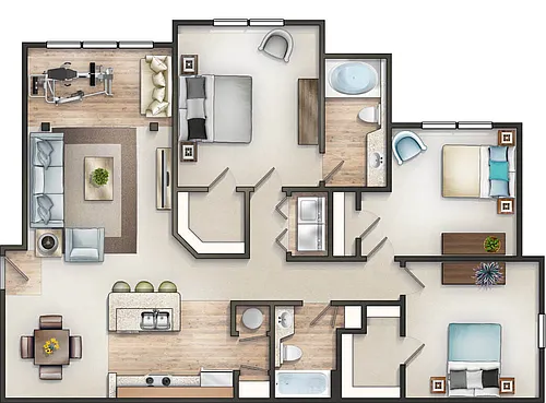 Floor plan The Classic Buckhorn w/Sunroom