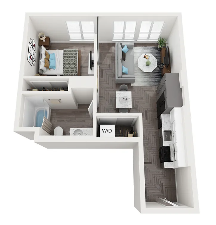 Floor plan 1X1 A