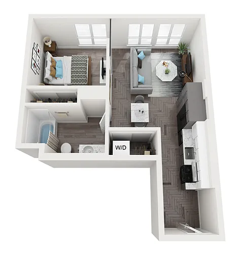 Floor plan 1X1 A
