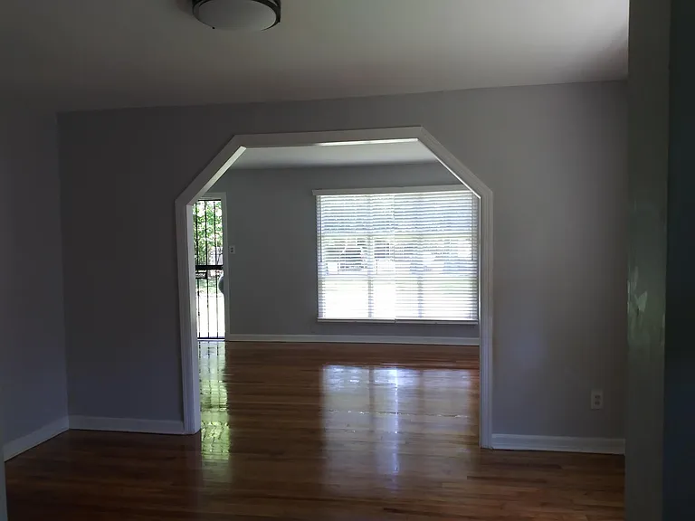 Dining room looking into living room