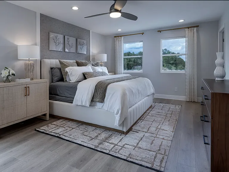 Model home Primary bedroom.