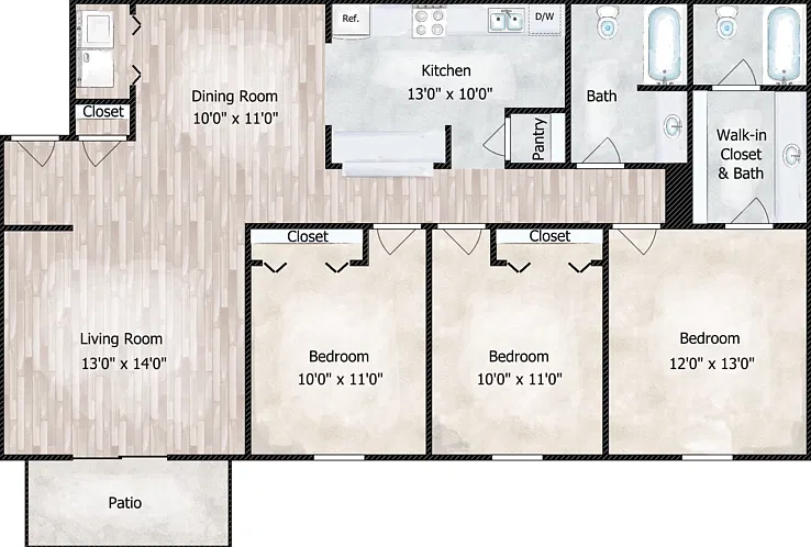 The Tidewater Floorplan Diagram