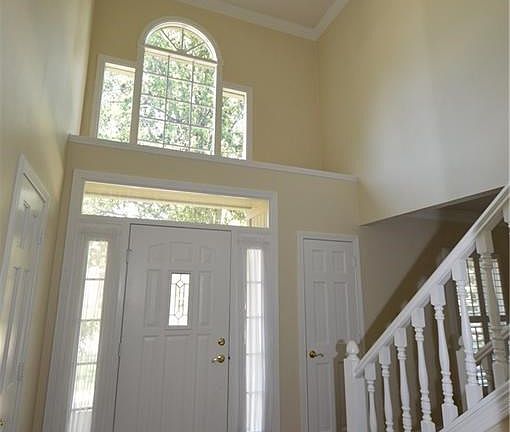Two story front entryway.