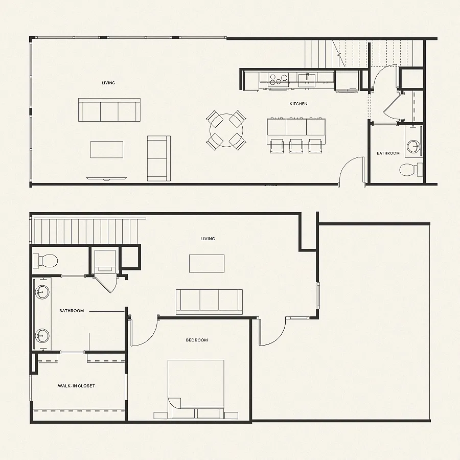 Floor plan L4 - One Bedroom Penthouse