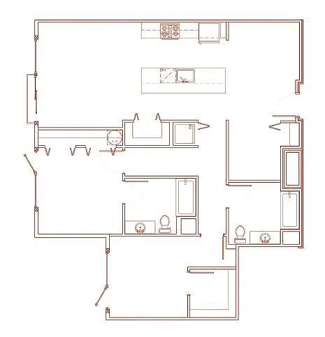 Floor plan 2x2 C Den