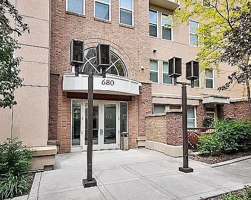 Secure building entrance.