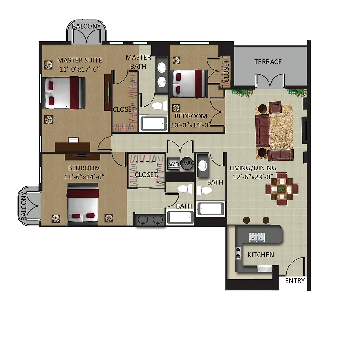 Floor plan Palm Tower 3/3