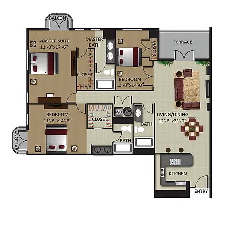 Floor plan Palm Tower 3/3