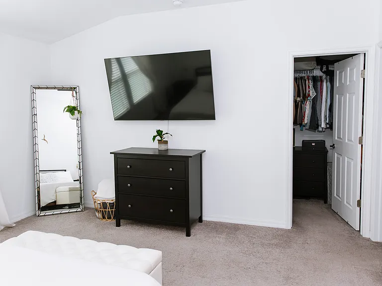 Master bedroom and walk-in closet