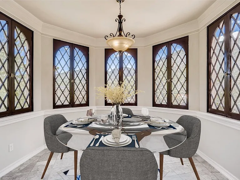 furnished turret room