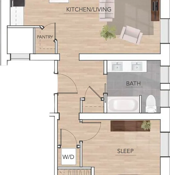 1 Bed | 1 Bath | 860 SF 1 Bed | 1 Bath | 860 SF
