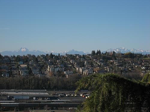 From Southwest to Northwest, you see the full Olympic Mountain range