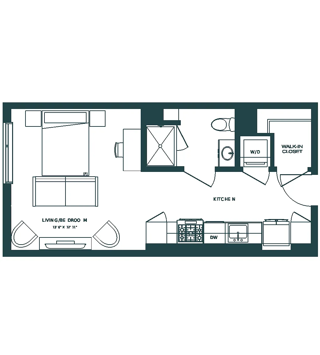 Floor plan Studio-A1L