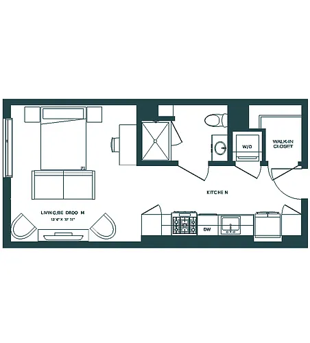 Floor plan Studio-A1L