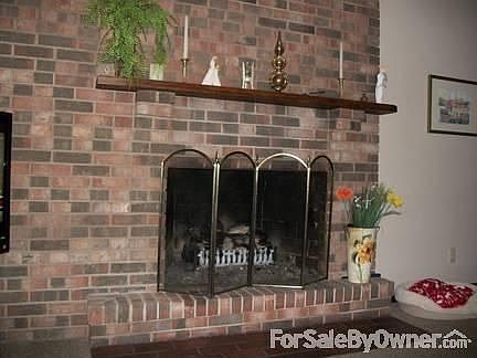 1 of the 2 brick fireplaces