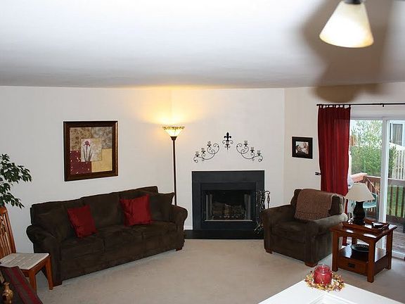 Living Room - Wood Burning Fireplace