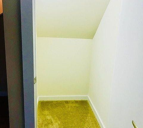 Small Walk in Closet in Bedroom under stairs