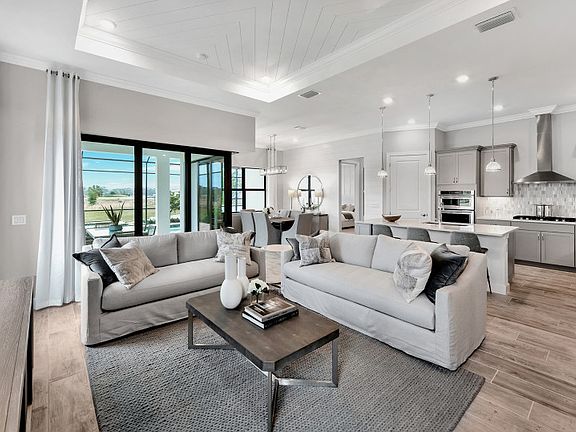 Open flow-through layout offering connecting living spaces