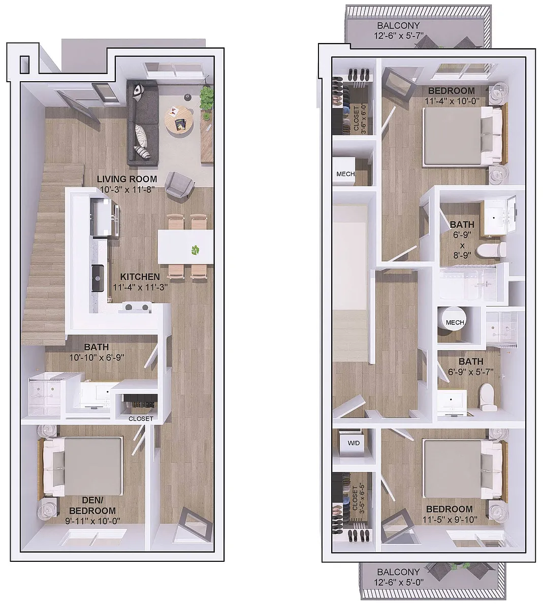 Floor plan 5B-2D