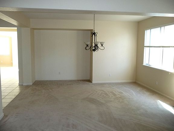 Dining room has perfect space for hutch