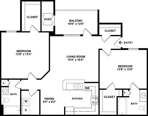 2 Bed 2 Bath | 1189 sqft 2 Bed 2 Bath | 1189 sqft