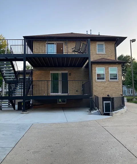 rear of building