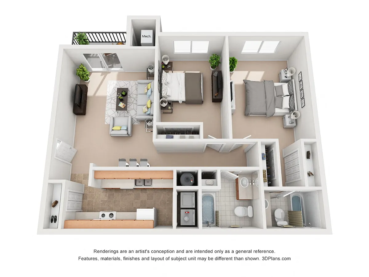 Floor plan Two Bedroom B