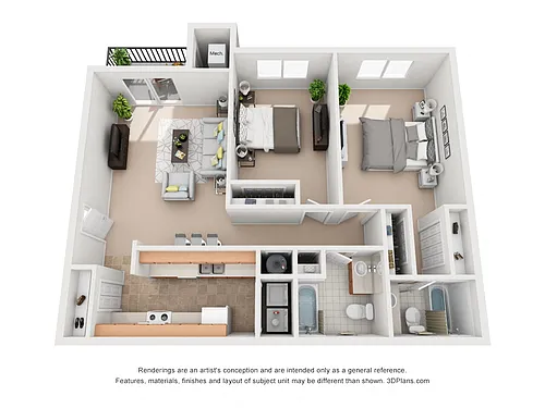 Floor plan Two Bedroom B