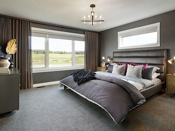 Discover a modern basement sanctuary, harmonizing stylish design with cozy comforts.