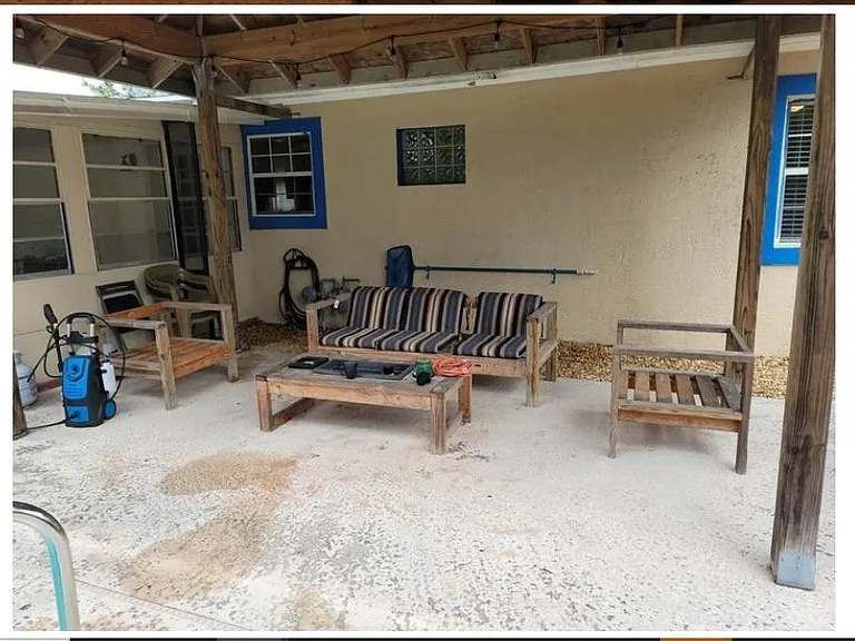 Gazebo with patio furniture