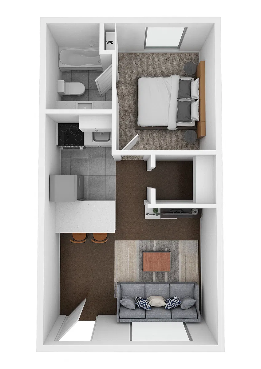 Floor plan One Bedroom One Bath