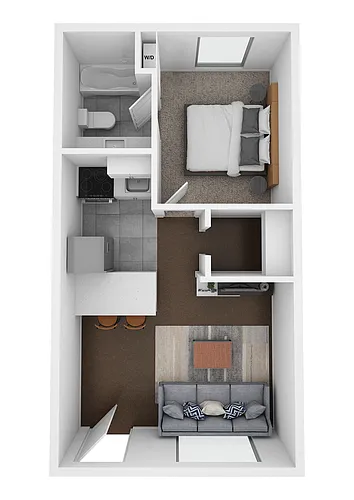Floor plan One Bedroom One Bath