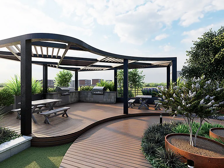 Rooftop Amenity Rendering 3