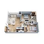 Floor plan 2 Bed | 2 Bath Affordable