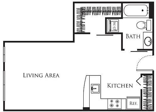 Floor plan Micro Studio - C3 323-623