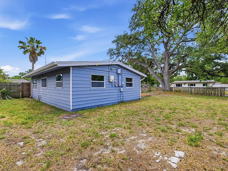 Backyard and side yard