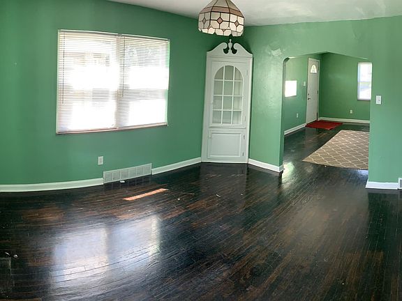 Dining room with built in corner china closet