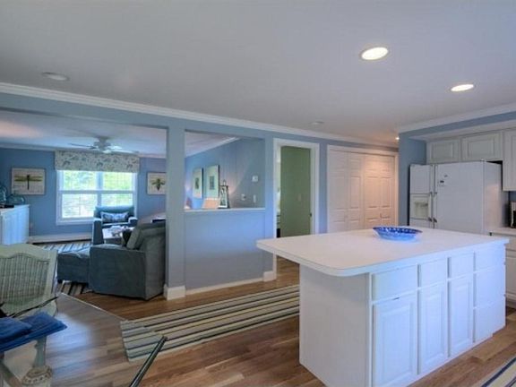 Open to the dining area and living room