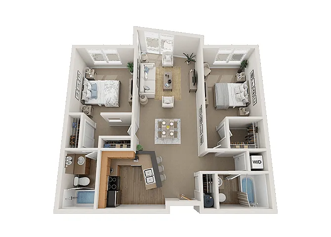 Floor plan 2 Bed 2 Bath