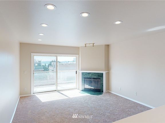 Sliding glass door opens to the deck and great views. 
