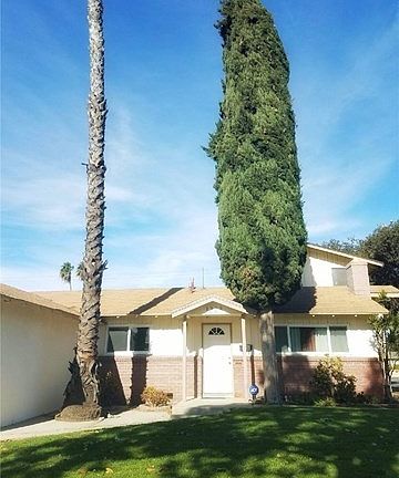Close up of the front of the house.