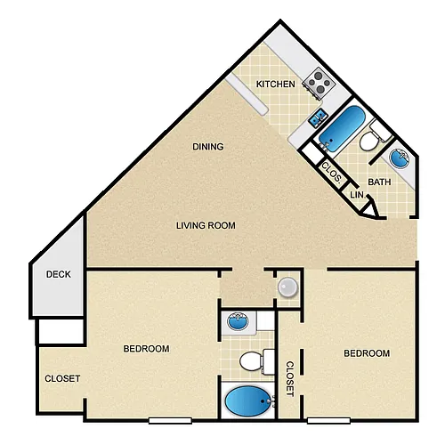 Floor plan 2x2R