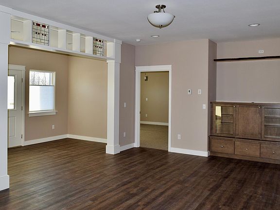 (L)Sun Room to back deck, (C)Master BedRoom and (R)Built-in Entertainment Center