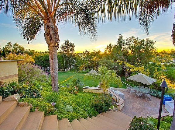 Stairs to backyard's lower level