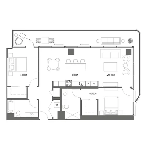 Floor plan Model B3