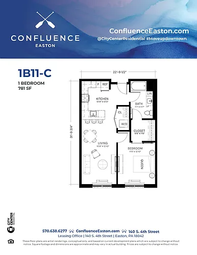 Floor plan 1B11-C